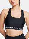 Under Armour Dámská podprsenka Under Armour Crossback Mid Bra-BLK