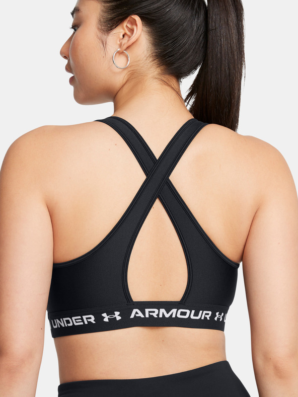 Under Armour Dámská podprsenka Under Armour Crossback Mid Bra-BLK