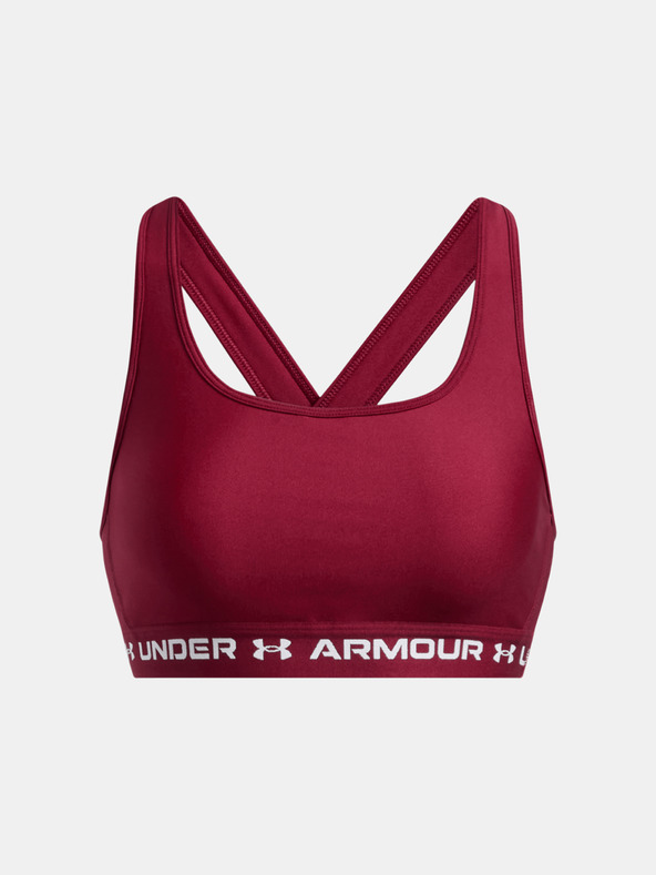 Under Armour Dámská podprsenka Under Armour Crossback Mid Bra-RED