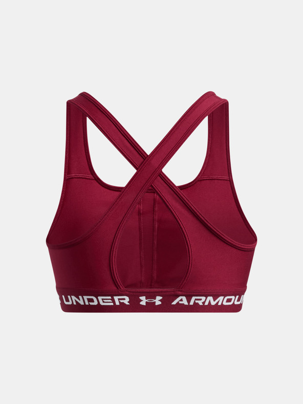Under Armour Dámská podprsenka Under Armour Crossback Mid Bra-RED