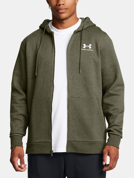 Under Armour Pánská mikina Under Armour UA Icon Fleece FZ Hood-GRN