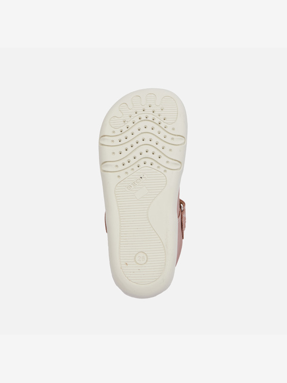 Geox Starorůžové dívčí barefoot tenisky s otevřeným nártem Geox Steppieu