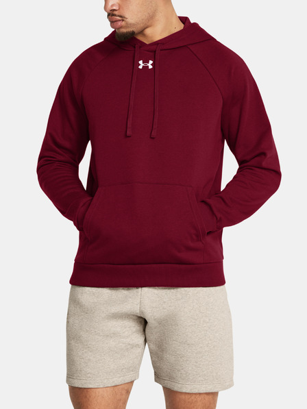 Under Armour Pánská mikina Under Armour UA Rival Fleece Hoodie-RED