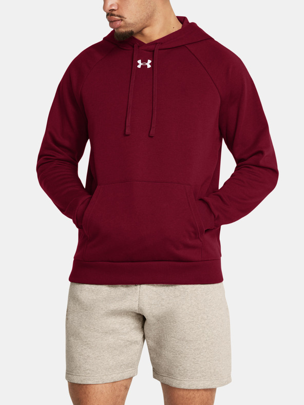 Under Armour Pánská mikina Under Armour UA Rival Fleece Hoodie-RED
