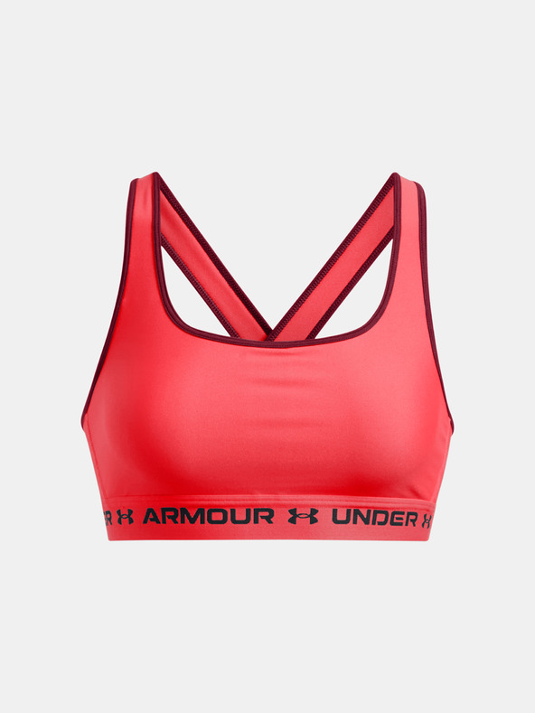 Under Armour Dámská podprsenka Under Armour Crossback Mid Bra-RED