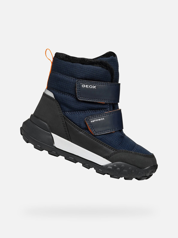 Geox Tmavě modrá chlapecká zimní obuv Geox Trekkyup  B Abx