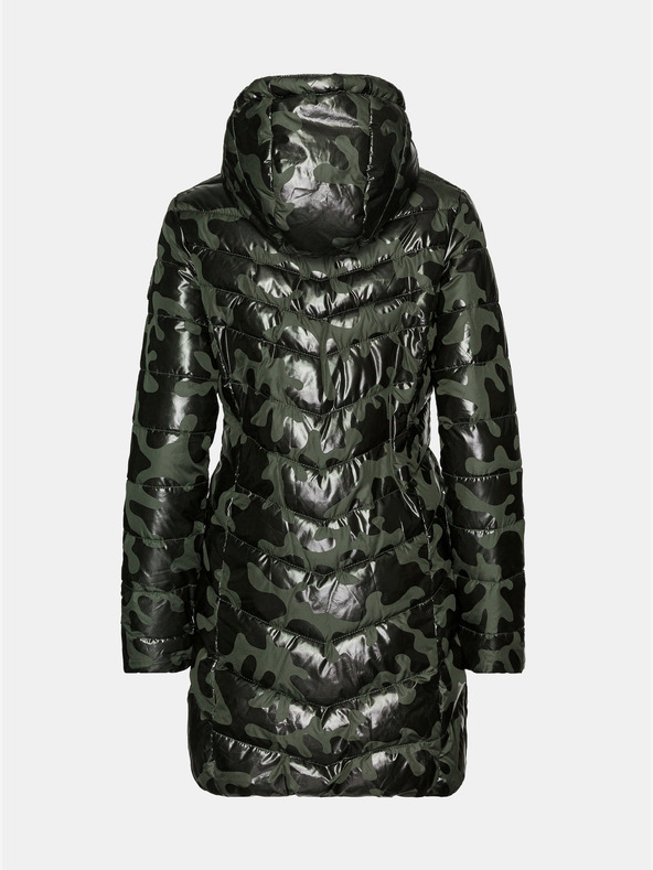 Sam 73 Khaki dámský prošívaný vzorovaný kabát SAM 73 Alisha