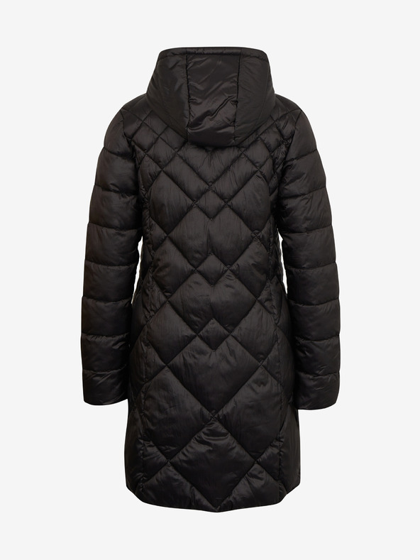 Sam 73 Černý dámský prošívaný kabát s kapucí Sam 73