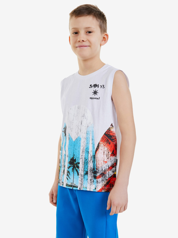 Sam 73 Bílé klučičí tílko SAM 73 Julius