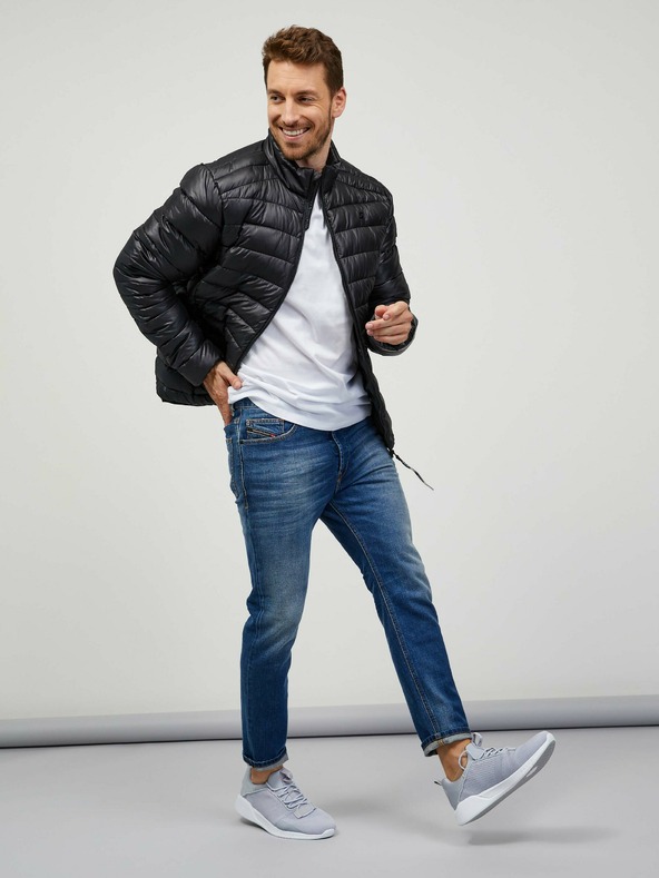 Sam 73 Černá pánská prošívaná bunda SAM 73 Otto