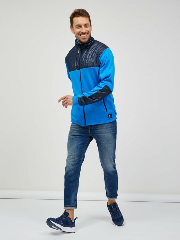 Sam 73 Modrá pánská mikina se zipem SAM 73 Judin