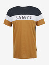 Sam 73 Šedo-hnědé pánské tričko SAM 73 Kavix