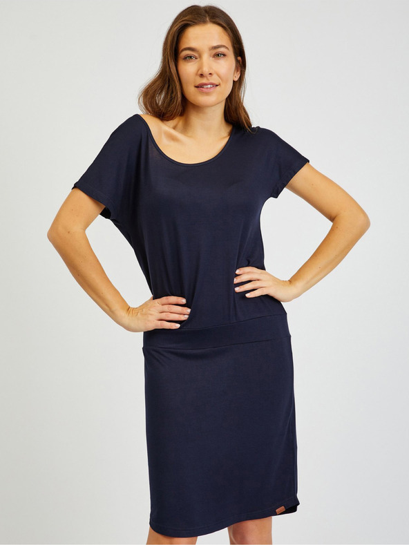 Sam 73 Tmavě modré dámské basic šaty SAM73 Corvus