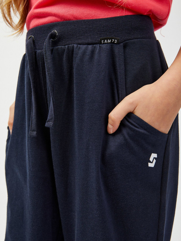 Sam 73 Tmavě modré holčičí tříčtvrteční tepláky SAM73 Rudolph