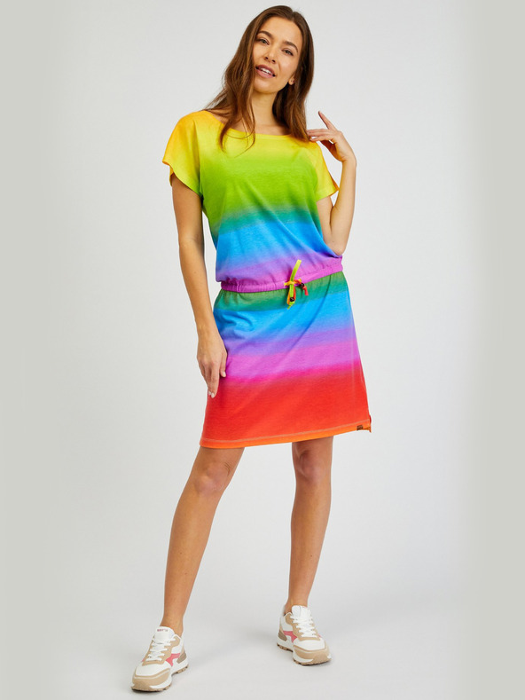 Sam 73 Modro-žluté dámské šaty SAM73 Fena