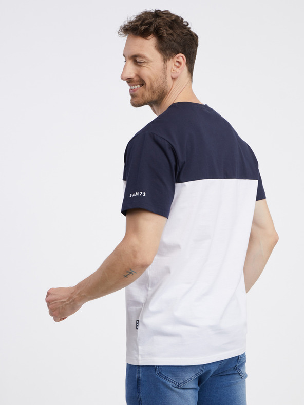 Sam 73 Modro-bílé pánské tričko SAM 73 Sirius