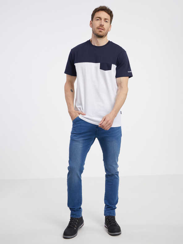 Sam 73 Modro-bílé pánské tričko SAM 73 Sirius