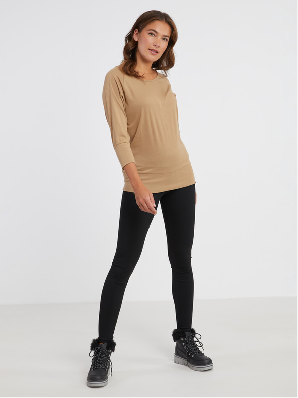 Sam 73 Světle hnědé dámské tričko SAM 73 Selma