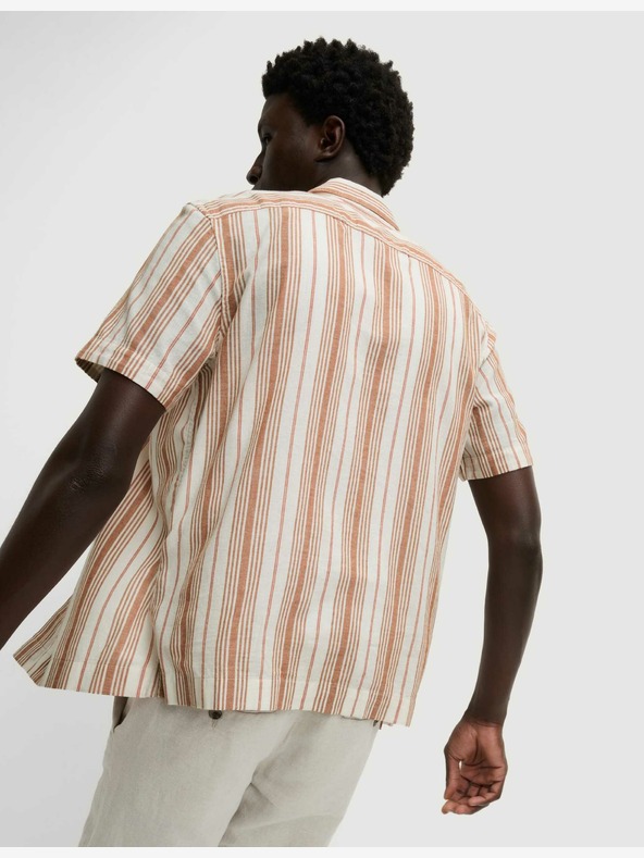 Marks & Spencer Pruhovaná košile z čisté bavlny, snadné žehlení Marks & Spencer oranžová