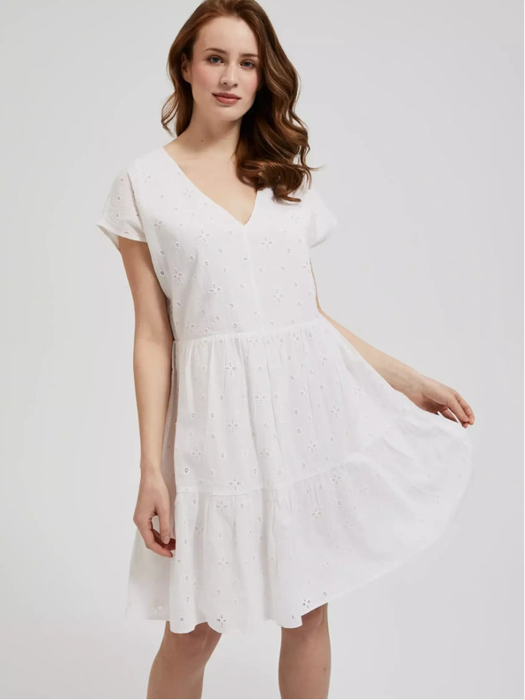 Moodo Dámské šaty bílé MOODO