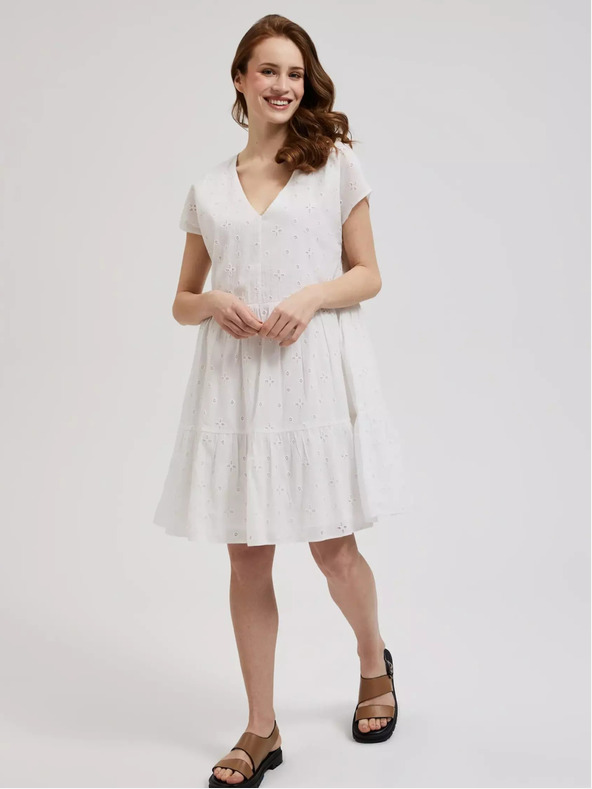 Moodo Dámské šaty bílé MOODO