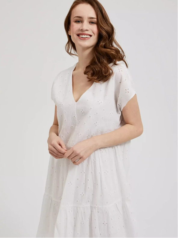 Moodo Dámské šaty bílé MOODO