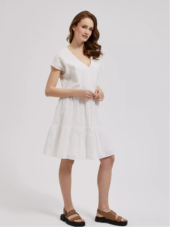 Moodo Dámské šaty bílé MOODO