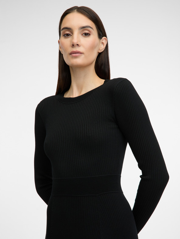 Orsay Černé dámské midi šaty ORSAY