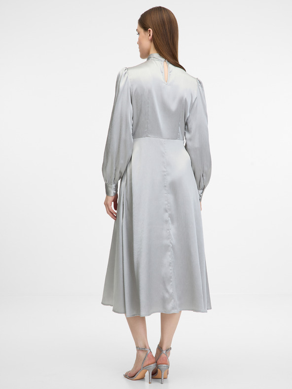 Orsay Stříbrné dámské midi šaty ORSAY