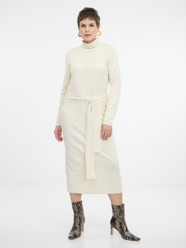 Orsay Krémové dámské šaty ORSAY