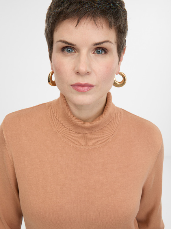 Orsay Světle hnědé dámské midi šaty ORSAY