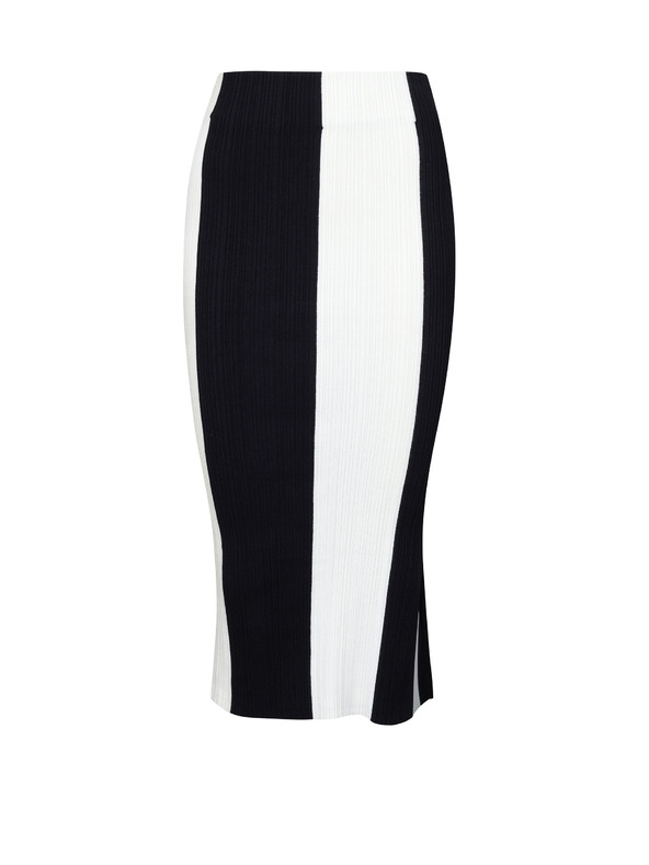 Orsay Černo-bílá dámská pruhovaná sukně ORSAY