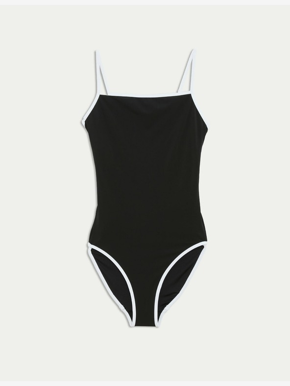 Marks & Spencer Plavky s kontrastním lemováním a hranatým výstřihem Marks & Spencer černá