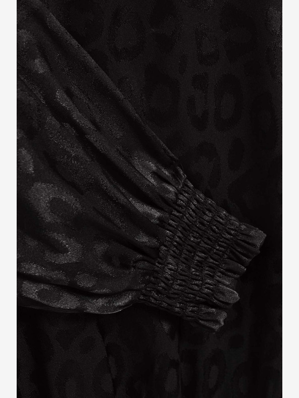 Moodo Černá košile s nabíranými rukávy Moodo