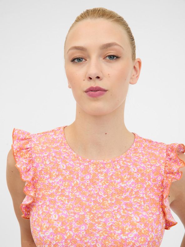 Orsay Růžové dámské tričko s krátkým rukávem ORSAY