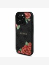 Guess Guess PU Leather 4G Roses MagSafe Zadní Kryt pro iPhone 16 Pro Black