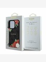 Guess Guess PU Leather 4G Roses MagSafe Zadní Kryt pro iPhone 16 Pro Max Black