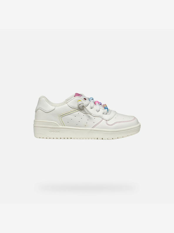 Geox Bílé dívčí tenisky Geox Washiba