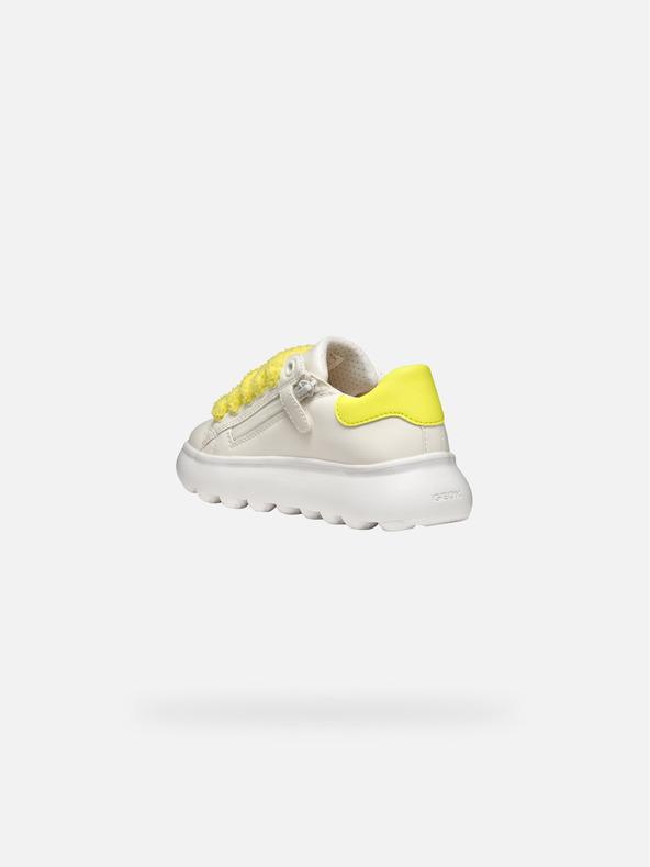 Geox Bílé dívčí tenisky Geox Puffypop