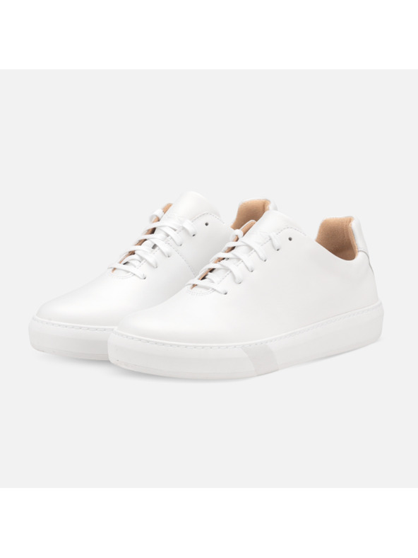 Vasky Dámské kožené tenisky / botasky bílé Vasky