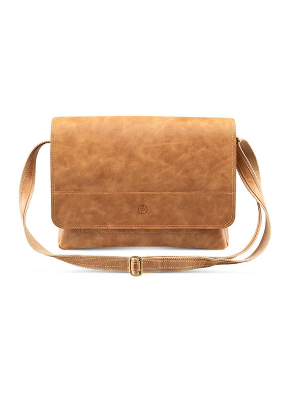 Vasky Kožená taška světle hnědá VASKY