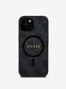 Guess Guess PU Leather 4G Colored Ring MagSafe Zadní Kryt pro iPhone 15 Black