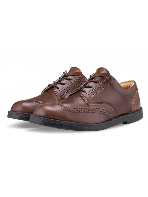 Vasky Dámské elegantní kožené polobotky tmavě hnědé - jarní / podzimní boty Vasky Brogue Low Dark