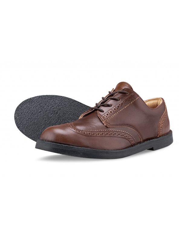 Vasky Dámské elegantní kožené polobotky tmavě hnědé - jarní / podzimní boty Vasky Brogue Low Dark