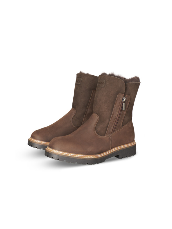 Vasky Kožené dámské polokozačky hnědé Vasky Olivie