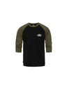 Horsefeathers Triko Dynamo Raglan - black/burnt olive HORSEFEATHERS