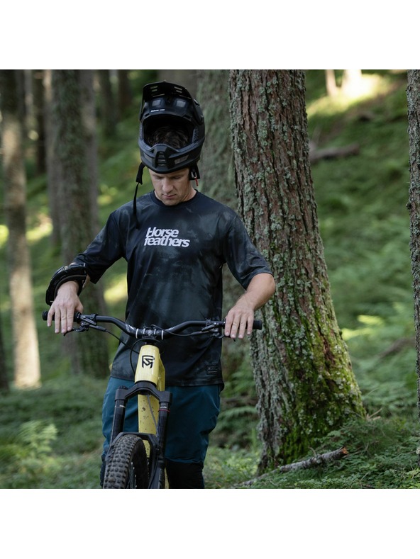 Horsefeathers Bike dres Quantum - černošedé HORSEFEATHERS