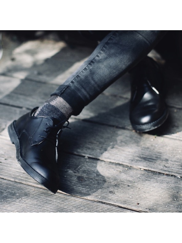 Vasky Pánské kožené polobotky černé - jarní / podzimní boty Vasky Derby Dark