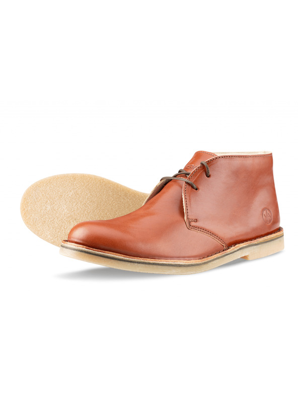 Vasky Pánské kožené kotníkové boty hnědé - jarní / podzimní boty, obuv Vasky Desert Cognac