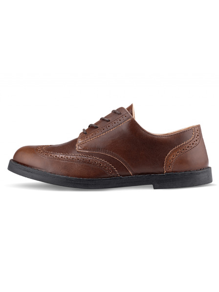 Vasky Pánské elegantní kožené polobotky tmavě hnědé - jarní / podzimní boty Vasky Brogue Low Dark
